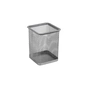 Підставка для ручок Axent square 80х80х100мм, wire mesh, silver (2111-03-A) - уменьшенное изображение 1