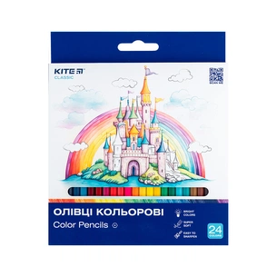Олівці кольорові Kite Classic 24 кольори (K-055) зображення 1