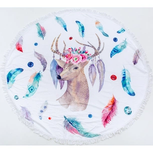 Рушник MirSon пляжний №5050 Summer Time Fallow-deer 150x150 см (2200003180633) зображення 1