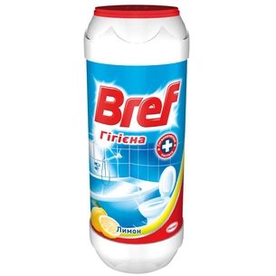 Порошок для чищення ванн Bref Гігієна Лимон 500 г (9000100245845) зображення 1