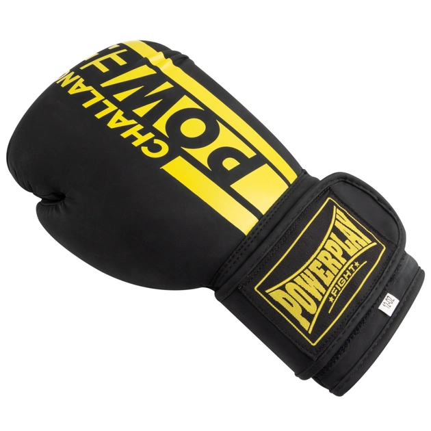 Боксерські рукавички PowerPlay 3086 Matt Challenger Чорно-Жовті 16 унцій (PP_3086_16oz_Bl/Yellow) - picture 4