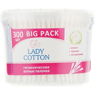Ватні палички Lady Cotton в банці 300 шт. (4823071643930) зображення 1