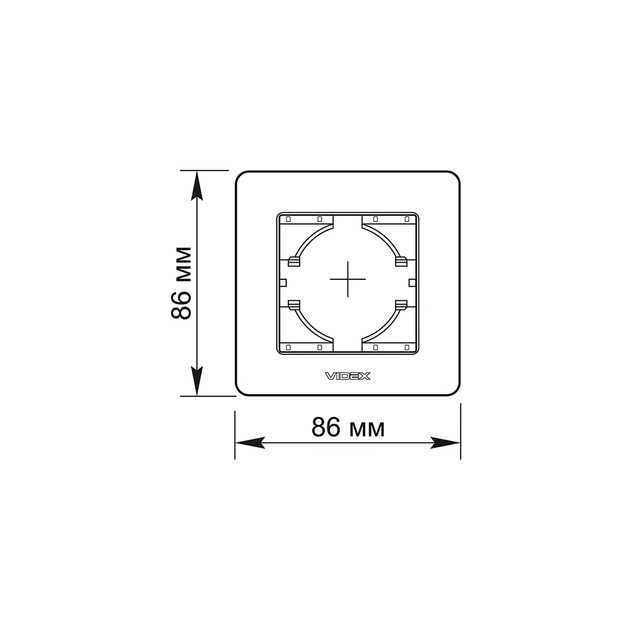 Рамка Videx BINERA чорне скло одинарна (VF-BNFRG1H-B) - зображення 3