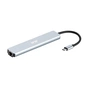 Концентратор 2E USB-C 8-in-1 1xUSB 2.0 + 1xUSB 3.0 + 2xUSB-C PD + HDMI + microSD/SD + 1xRJ45 0.13m gray (2E-W2681) - зменшене зображення 2