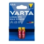 Батарейка Varta AAA Longlife Max Power лужна * 2 (04703101412) - зменшене зображення 1