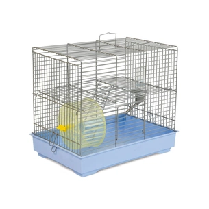 Клітка для гризунів Природа "Міккі" 37x25x30 см з колесом хром/світло-блакитна (4823082415113) изображение 1