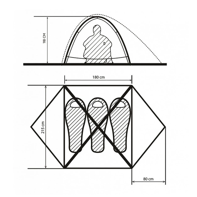 Намет Turbat Borzhava 3 Alu yellow - жовтий (012.005.0139) - picture 12