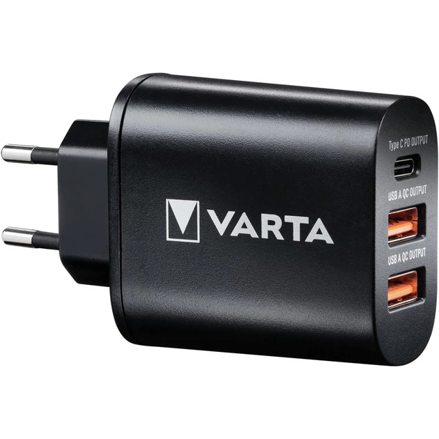 Зарядное устройство Varta Wall Charger 38W Black (57958101401) - изображение 1