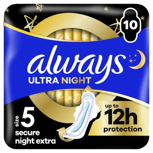 Гигиенические прокладки Always Ultra Secure Night Extra Размер 5 10 шт. (8006540093849) изображение 1