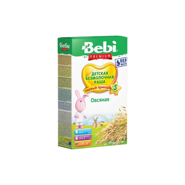 Дитяча каша Bebi Premium вівсяна +5 міс. 200 г (3838471016483) - зображення 1