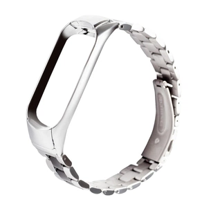 Ремінець до фітнес браслета XoKo Metal Jewerly для Xiaomi Mi Band 3/4 Silver-Black (XK-XM-NO-SLVRBK) зображення 1