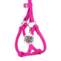 Шлея для собак WAUDOG Glamour з повідцем кругла Д 6 мм А 26-46 см В 30-50 см рожева (34017) - зменшене зображення 2