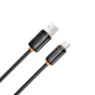 Дата кабель USB 2.0 AM to USB-C 1.0m 3A black XO (XO-CB-300UC-BK) - зменшене зображення 3