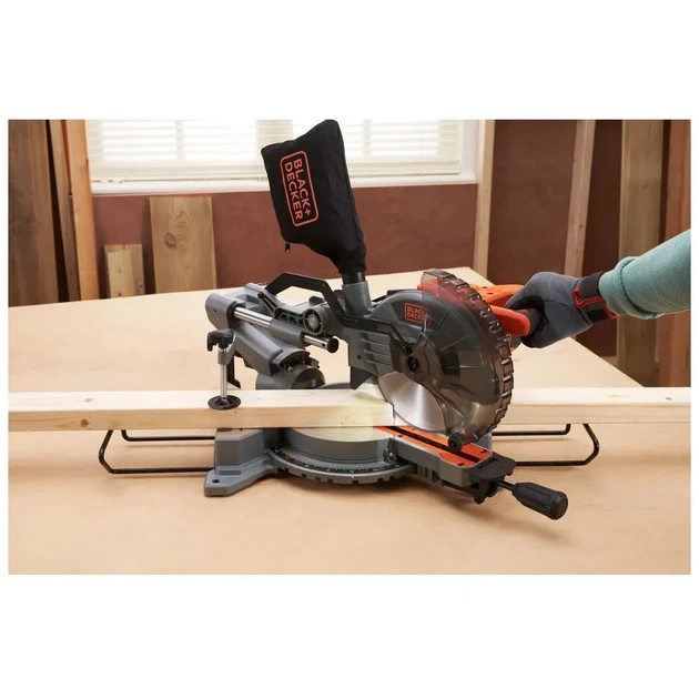 Торцювальна пила Black&Decker 1500 Вт, диск 216х30 мм, 4700 об/хв, XPS, вага 15 кг (BES701) - picture 6