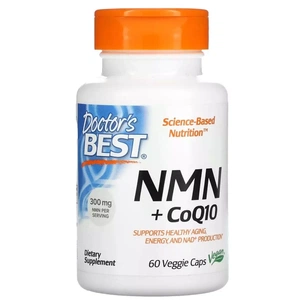 Антиоксидант Doctor's Best NMN 150 мг и коэнзим Q10 50 мг, NMN CoQ10, 60 вегетарианских капсул (DRB00596) изображение 1