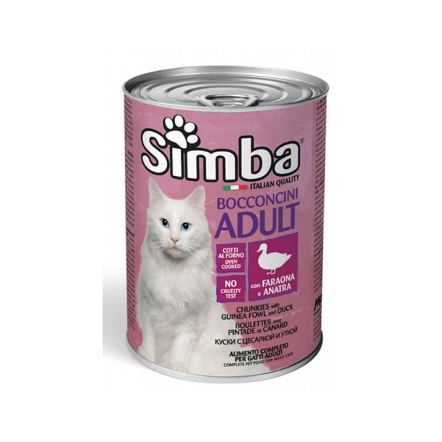 Консерви для котів Simba Cat Wet цесарка з качкою 415 г (8009470009515) - зображення 1