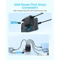 Зарядний пристрій Anker 2xUSB-C + 2xUSB 50W black (A121EG11) - зменшене зображення 2