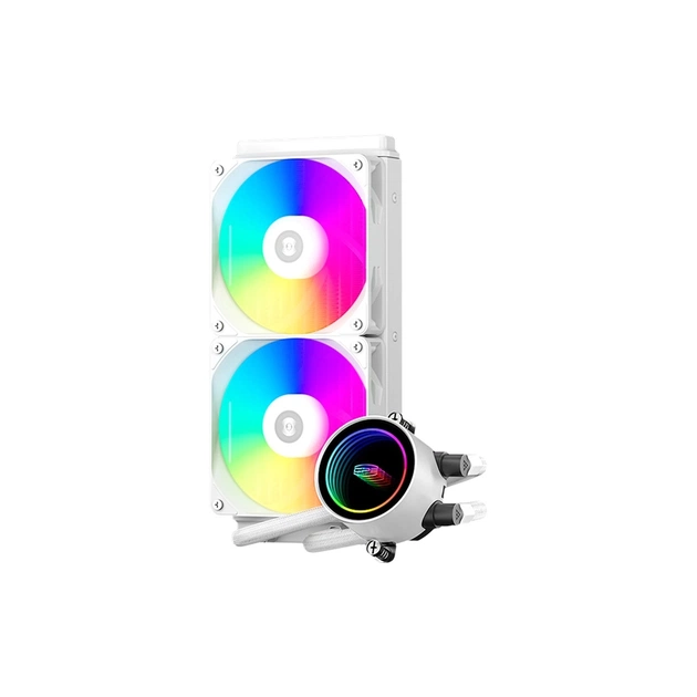 Система рідинного охолодження PcCooler DA240 ARGB WH - зображення 1