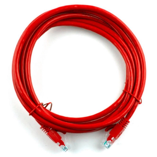 Патч-корд 1.5м, RJ-45, Cat.5e, CU, медь, красный Ritar (PCR-CU/1.5Rd / 04272) - изображение 1
