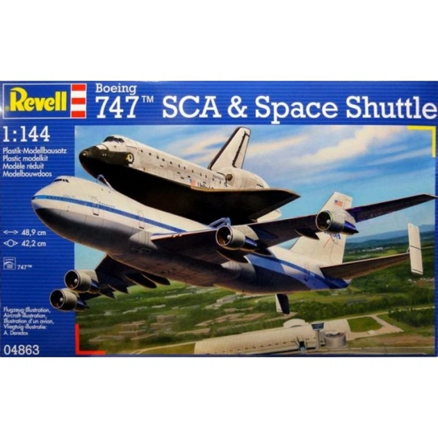 Збірна модель Revell Космічний корабель та літак Space Shuttle&Boeing 747 1:144 (4863) - зображення 1