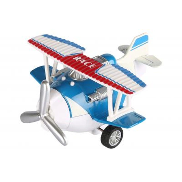 Спецтехніка Same Toy Самолет металический инерционный Aircraft синий со светом и (SY8012Ut-2) - зображення 1
