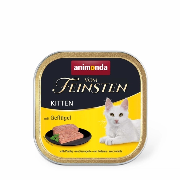 Паштет для котів Animonda Vom Feinsten Kitten with Poultry 100 г (4017721832212) - зображення 1