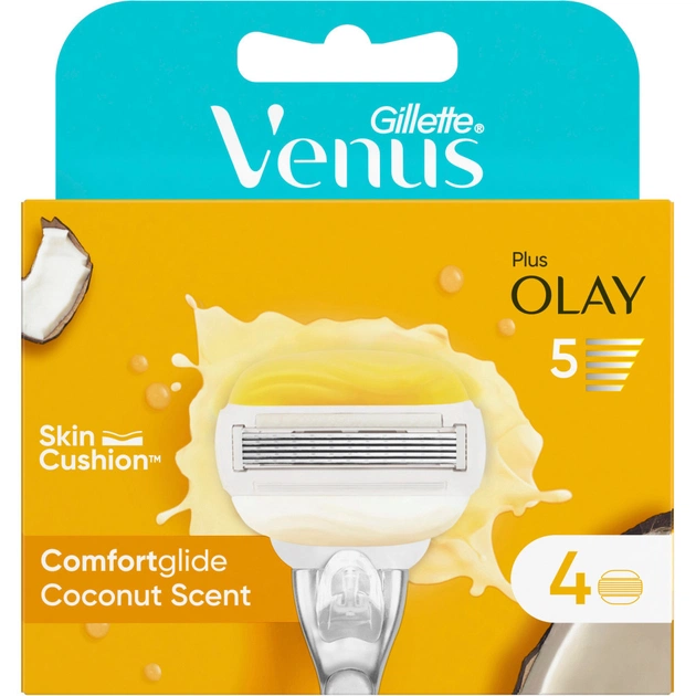 Змінні касети Gillette Venus ComfortGlide Olay З ароматом кокосу 4 шт. (7702018267651) - picture 2