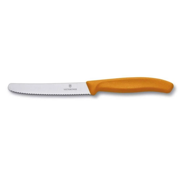 Кухонний ніж Victorinox SwissClassic для нарезки 8 см, волнистое лезвие, оранжевый (6.7636.L119) - зображення 1