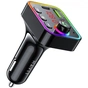 FM модулятор Havit HV-FM819BT USB-A+USB-C PD24W RGB Black (HV-FM819BT) - зменшене зображення 1