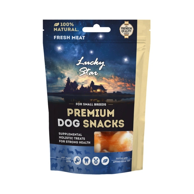 Ласощі для собак Lucky Star Міні кісточки DENTAL CARE з куркою 65 г (4820281500602) - picture 3