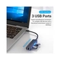 Концентратор Vention USB 3.1 Type-C to 3xUSB 2.0+MicroUSB+RJ45 100M Ethernet black (TGOBB) - зменшене зображення 6