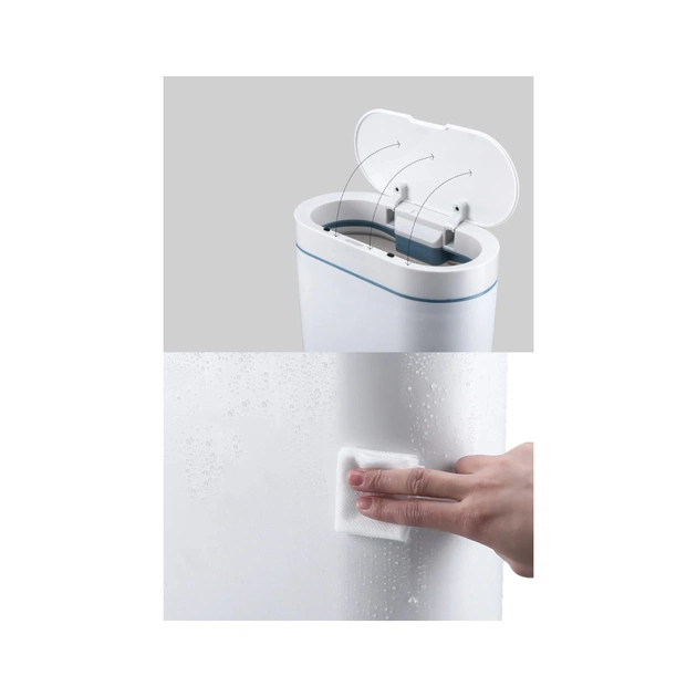 Контейнер для сміття JAH Сенсорний Овальний Білий 8 л (6601) - picture 7