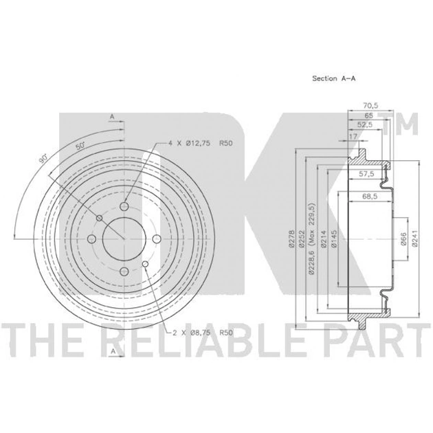 Гальмівний барабан NKTR 253914 - picture 3