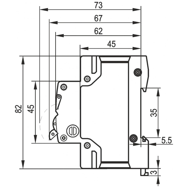 Вимикач навантаження Videx 1п 63А VF-RS-VN163 RESIST - picture 4