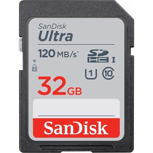 Карта пам'яті SanDisk 32GB SDHC class 10 Ultra (SDSDUN4-032G-GN6IN) зображення 1