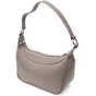 Сумка Vintage Шкіряна жіноча напівкруглого формату з однією ручкою Сіра (22412) - зменшене зображення 2