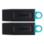 USB флеш накопитель Kingston 2x64GB DT Exodia Black+Blue USB 3.2 (в Блістері 2шт) (DTX/64GB-2P) - уменьшенное изображение 1