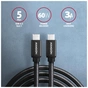 Дата кабель USB-C to USB-C 1.0m v3.2 Gen 1 PD 60W 3A black AXAGON (BUCM3-CM10AB) - уменьшенное изображение 2