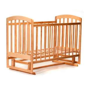 Ліжечко Laska-M Лама маятник Еко без лаку Натуральна вільха (Лама маятник Эко) зображення 1