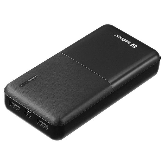 Батарея універсальна Sandberg 20000mAh, Saver, USB-C, Micro-USB, output: USB-A*2 Total 5V/2.4A (320-42) - зображення 1