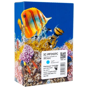 Картридж Barva Canon PFI-107C (6706B001) 130 мл, Cyan (IC-PFI107C) зображення 1