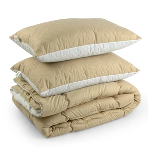 Ковдра Руно набір ковдра 200х220 + 2 подушки 50х70 силіконові Бежевий (К_925.52СЛ300_Бежевий) зображення 1