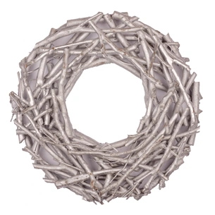 Різдвяний вінок YES! Fun ротанговий срібний, 30 см (974244) picture 1