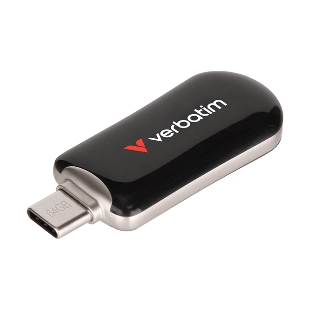 USB флеш накопичувач Verbatim 256GB Plectra Black USB-C (30226) - зображення 1
