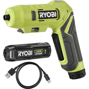 Викрутка акумуляторна Ryobi RSDP4-120G 4В, USB, Lithium, 1х2Ah, 5Нм, 200об/хв, поворотна ручка (5133005958) изображение 1