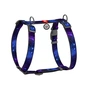 Шлея для собак WAUDOG Nylon анатомічна H-подібна з QR-паспортом "NASA21" пластиковий фастекс М (321-0148) - зменшене зображення 1