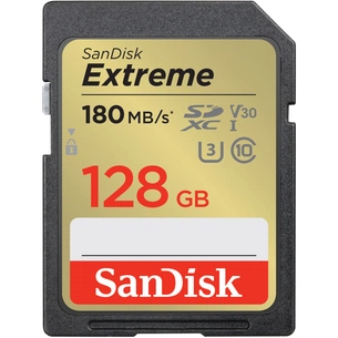 Карта пам'яті SanDisk 128GB SD class 10 UHS-I Extreme (SDSDXVA-128G-GNCIN) зображення 1