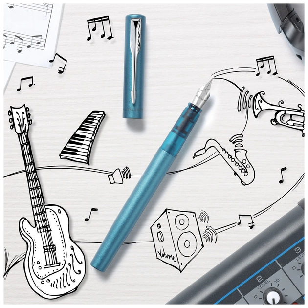 Ручка пір'яна Parker VECTOR 17 XL Metallic Teal CT  FP M (06 212) - изображение 6