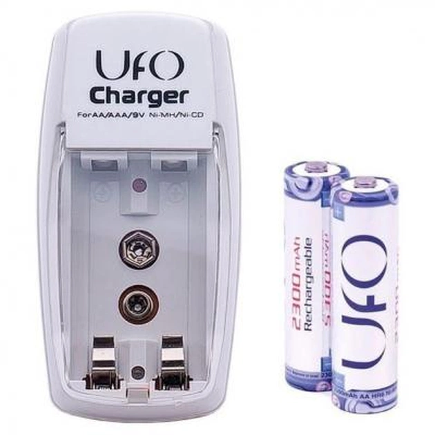 Зарядний пристрій для акумуляторів UFO RP866 2хAA/AAA + 2х2300mAh (RP866+2xHR6 2300) - изображение 1