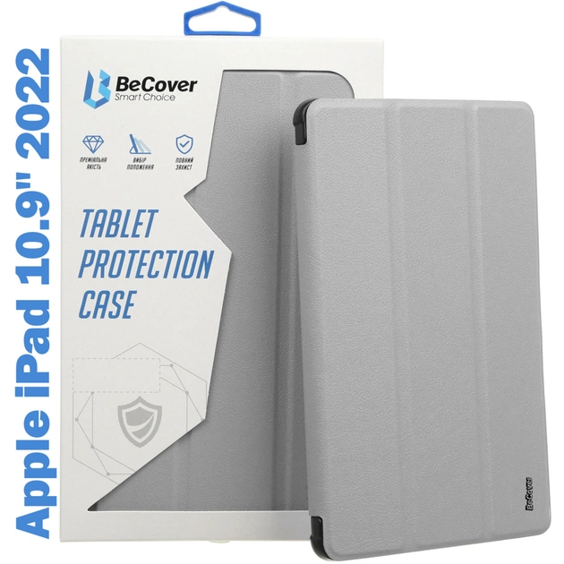 Чохол до планшета BeCover Removable Case mount Pencil Apple iPad 10.9" 2022 Gray (708764) - изображение 1